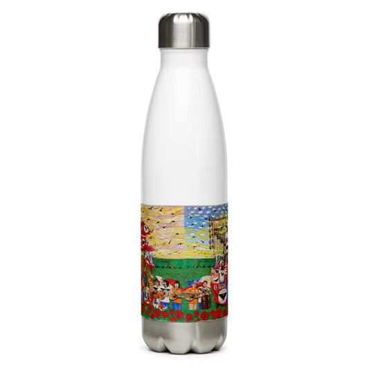 Song for Cesar Mural Steel Water Bottle